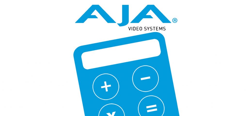 AJA Data Calc, le calculateur de données
